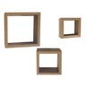 مابل ليف هوم رفوف جدارية مكعبة الشكل 3 حبات خشبي A905A مقاس: 25×9×25 سم/ 20×9×20 سم/ مقاس 15×9×15 سم