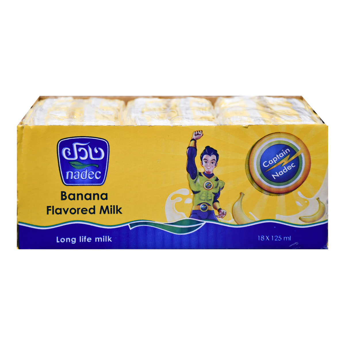 Nadec UHT Banana Flavored Milk 18 x 125 ml
