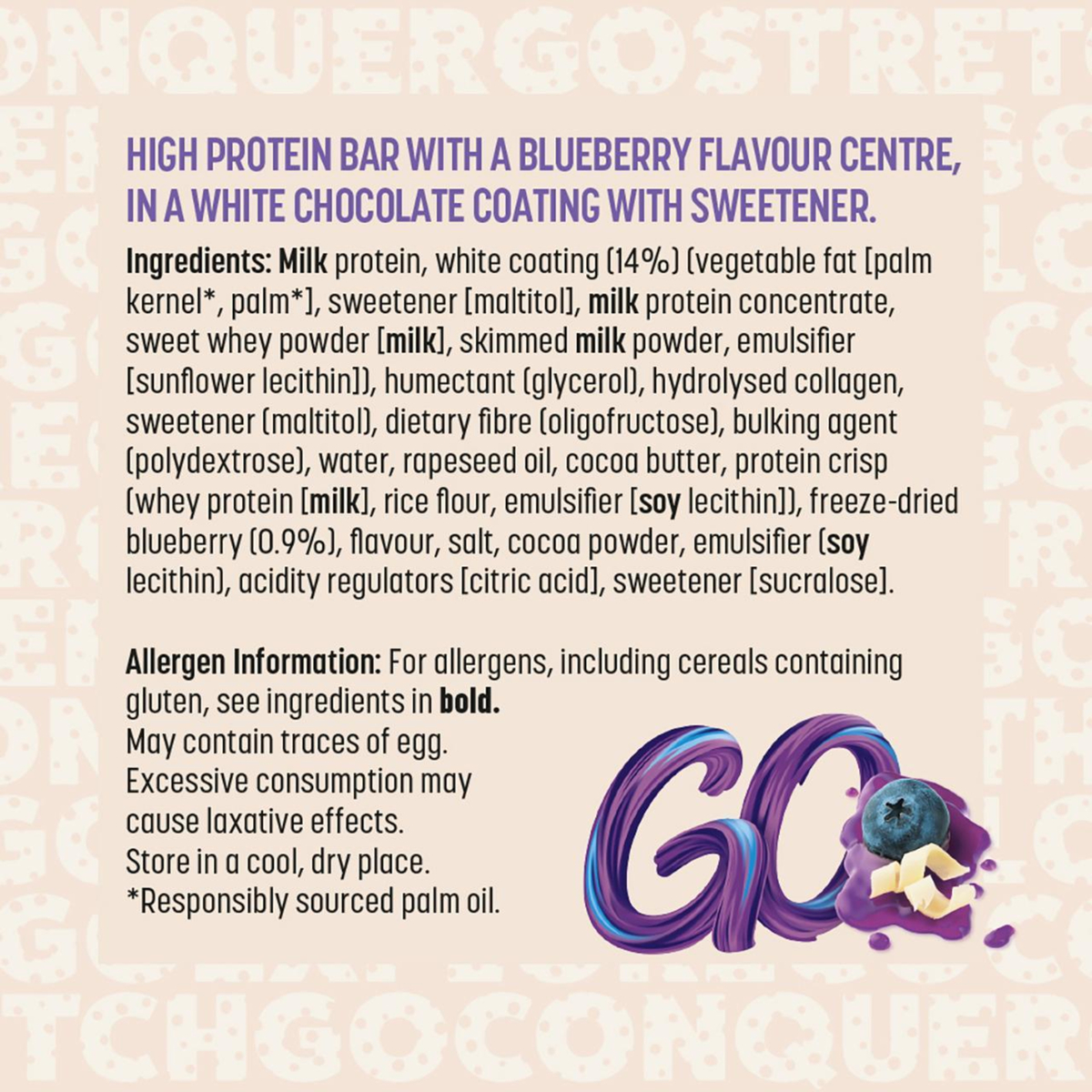 Pro2 Go Gooey Protein Bar Blueberry & White Choco 60 g
