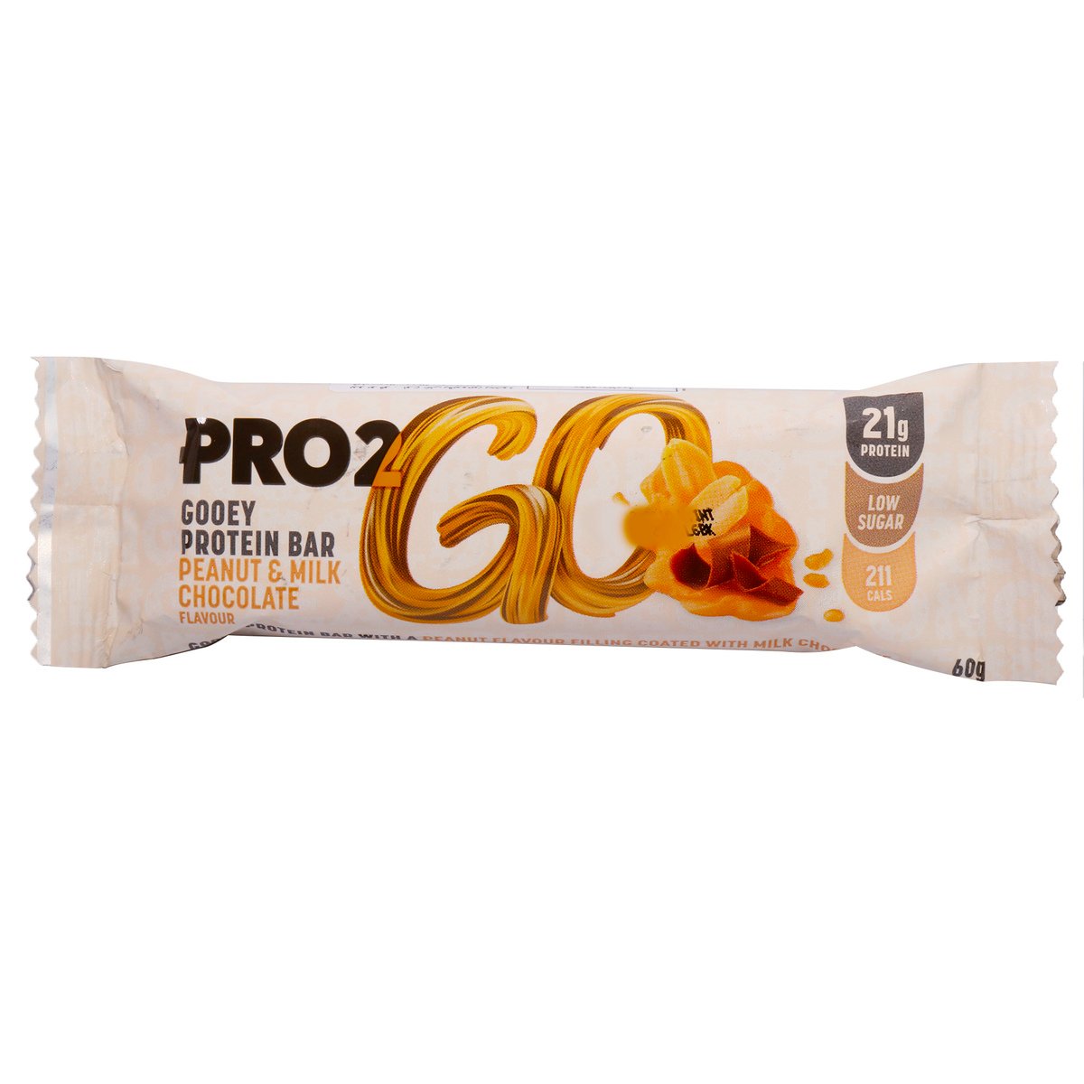 Pro 2Go Gooey Protein Bar Peanut & Milk Chocolate 60 g