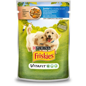 Purina Friskies Junior Dog Food with Chicken and Carrot Pouch 100g