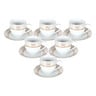 Pearl Noire Ceramic Cup & Saucer DO16157G 12 pcs