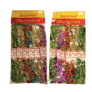 Siam Tinsel Decoration Garland 8017-32 6pcs Assorted 1pack