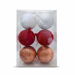 Siam Christmas Ball Ornaments Assorted 3014-35 6s