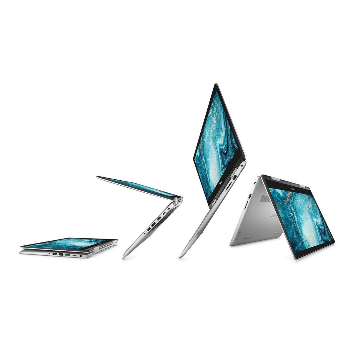 Dell 2in1 Laptop  Inspiron 14" Core i5, 10th Gen 1.6Ghz ,8GB RAM ,512GB SSD ,2GB GFX Windows 10,Silver