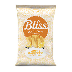 Kitco Bliss Lentil Chips Lemon & Black Pepper 135g