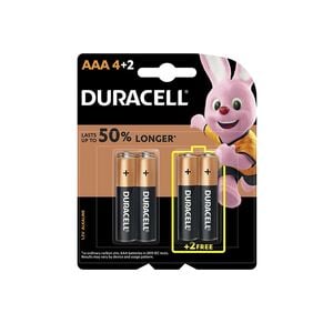 Duracell AAA Battery 4+2