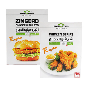 Meat Town Zinger Chicken Fillet 500g + Chicken Strips 400g