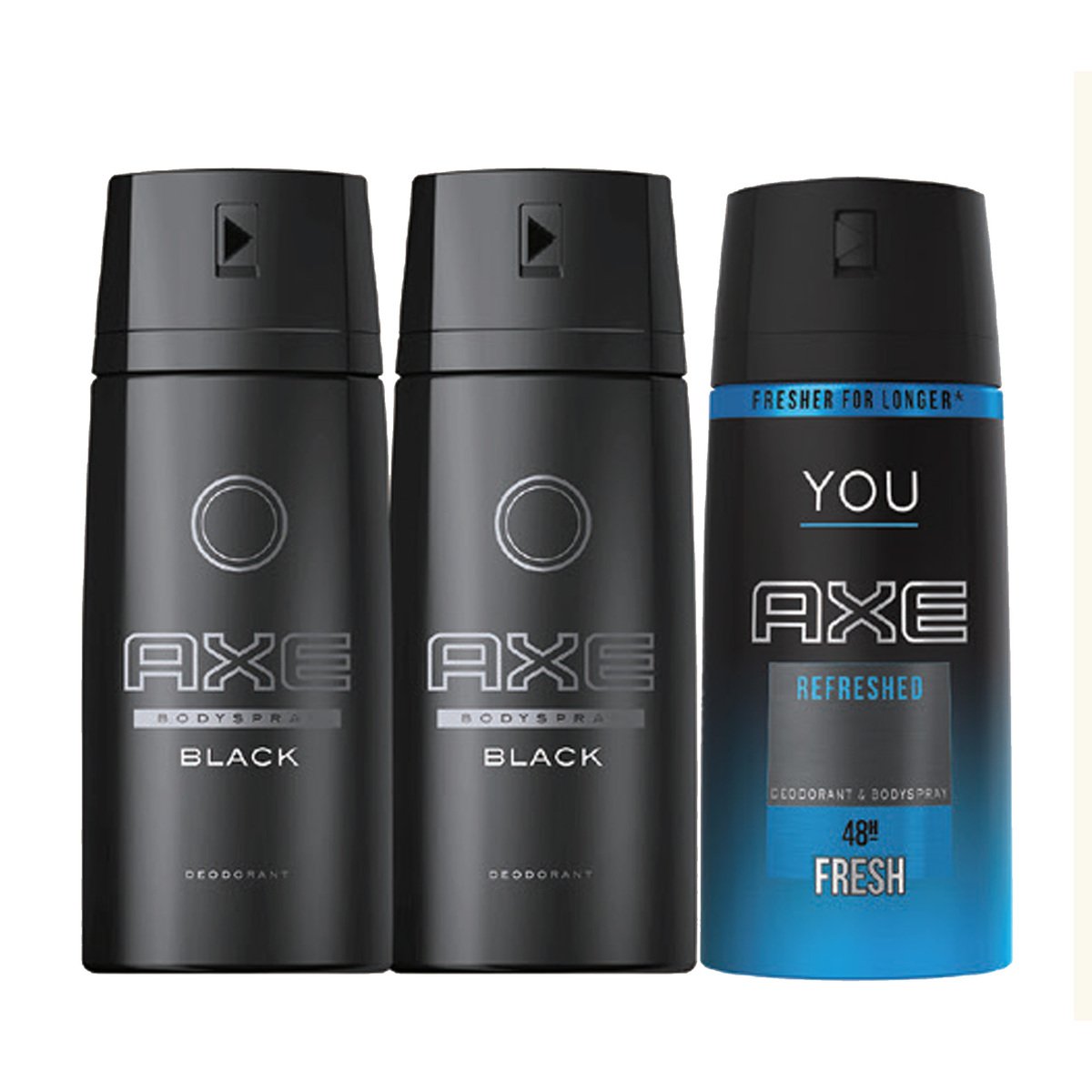 Axe Deodorant & Body Spray Black 2 x 150 ml + You 150 ml