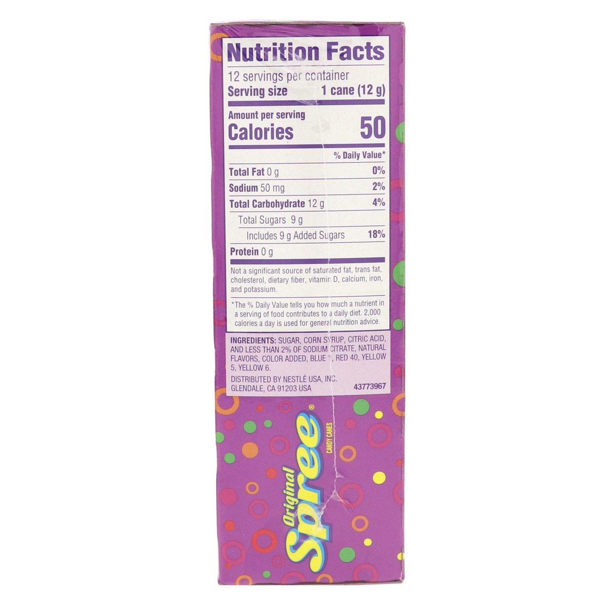 Spangler Original Spree Flavor Kick Candy Canes 149.6g