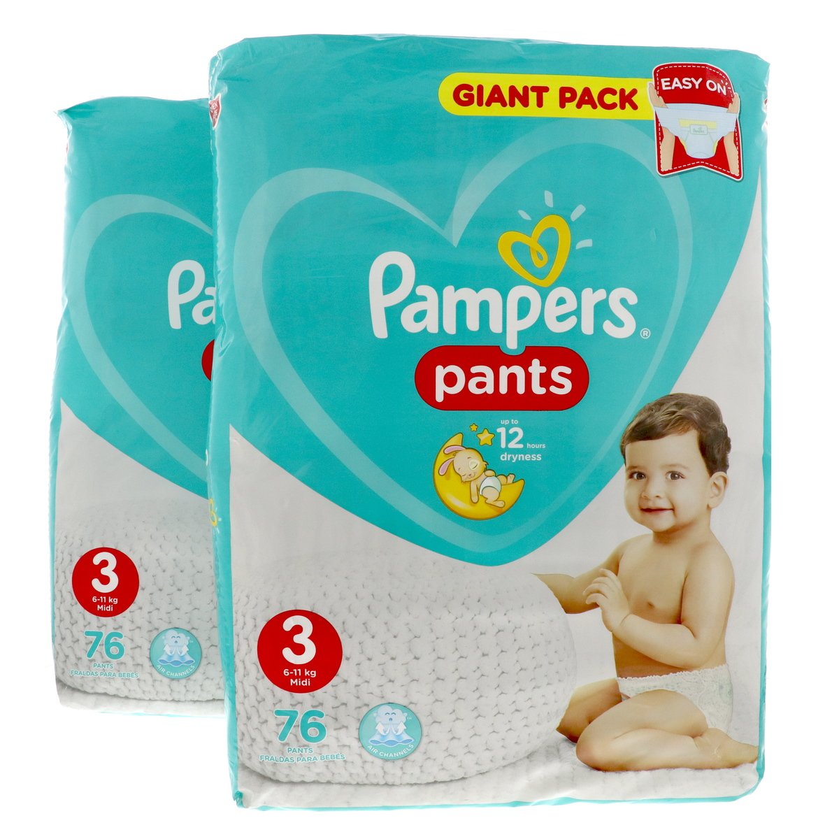 Pampers Baby Dry Pants Diapers, Size 3, 6 - 11 Kg, 76 Count Giant Pack,  Touch of Aloe Vera Lotion price in Dubai, UAE