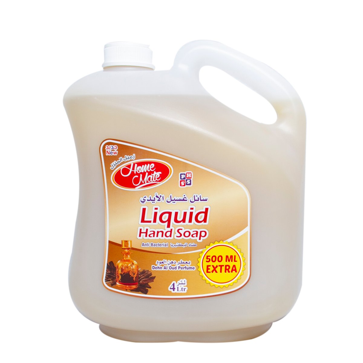 Home Mate Liquid Hand Soap Dehn Al Oud Perfume 4 Litres + 500 ml