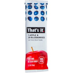 Buy Thats It Apple + Blueberries Fruit Bar 35 g Online at Best Price | Cereal Bars | Lulu Kuwait in Kuwait