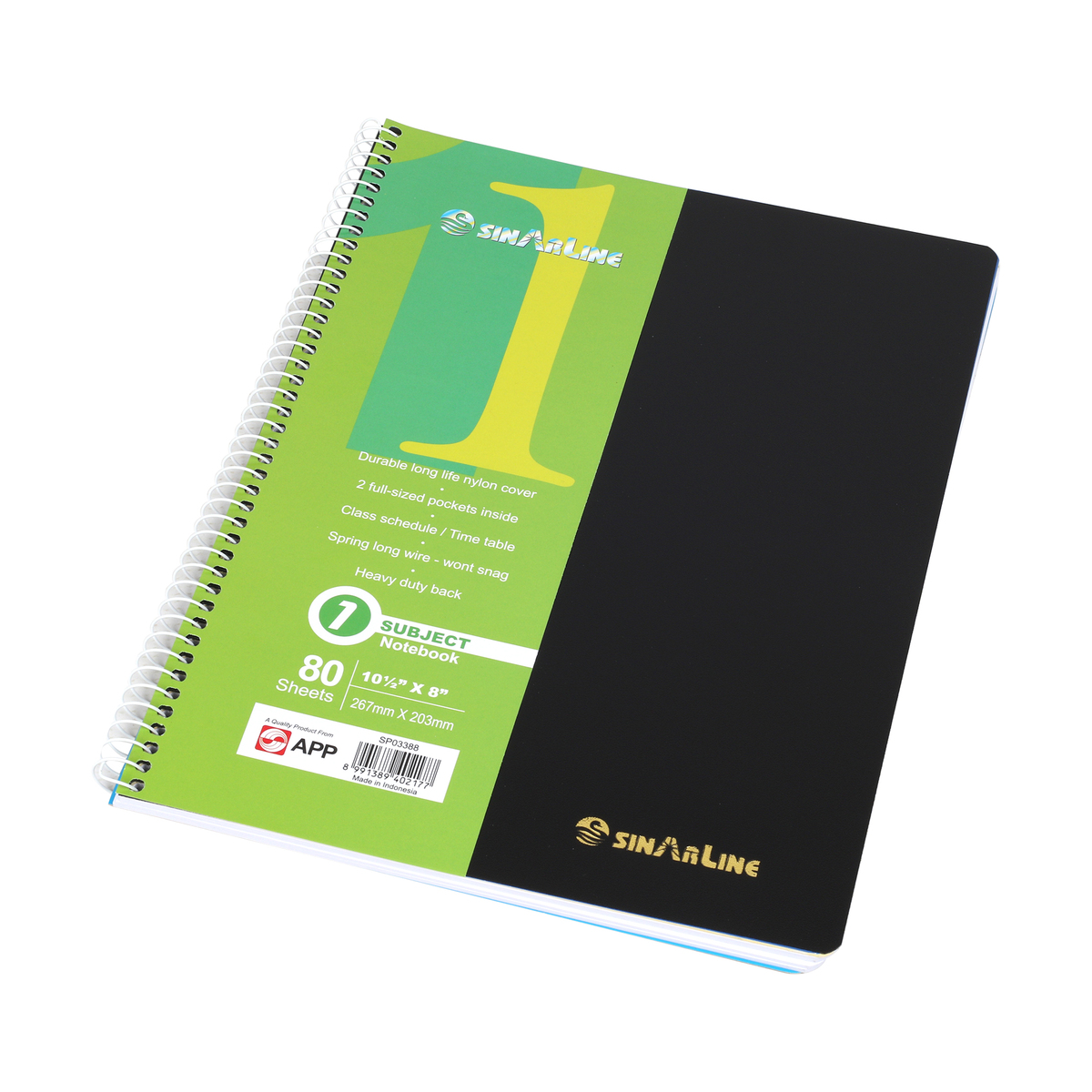 Sinar Line Note Book 1 Subject 80 Sheets
