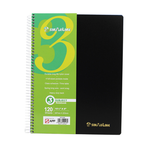 Sinar Line 3 Subject Spiral Note Book 120 Sheets