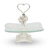 Home Glass Candy Tray With Stand TW7026S/H Silver