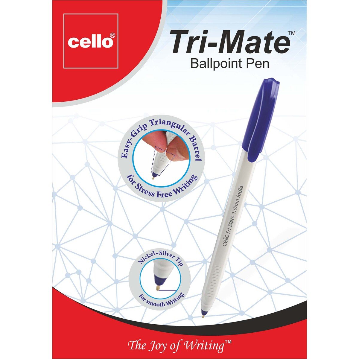 Cello Trimate Blue Ball Pen 1mm 25's
