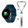 Samsung Galaxy Watch Active SM-R500 Green + Samsung Level U Headset Assorted Color + Silicon Watch Strap Assorted Color