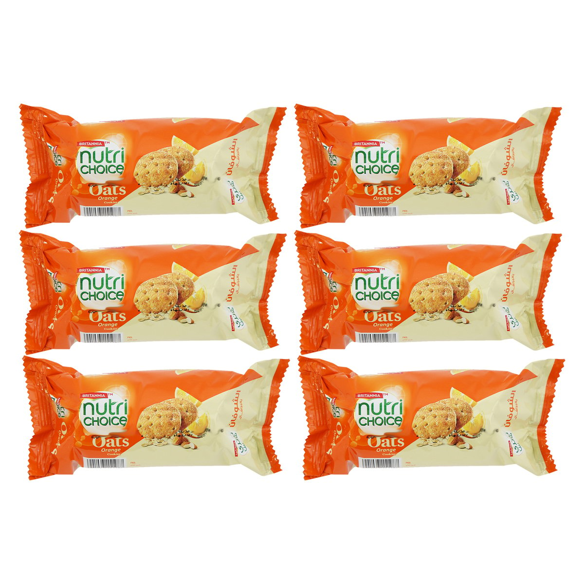Britannia Nutri Choice Orange Oats Cookies 75 g 5+1