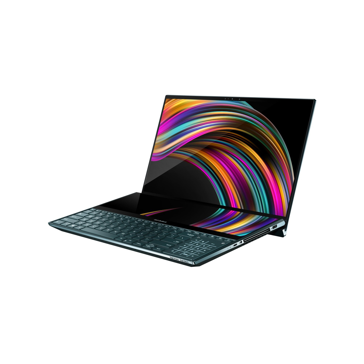 Asus ZenBook Pro Duo UX581GV-H2001TS Laptop (Celestial Blue)- Intel i9-9980HK 5.0 GHz, 32GB RAM, 1TB SSD, Nvidia GeForce RTX 2060(6GB GDDR6), 15.6 inches 4K UHD OLED Touch, Windows 10