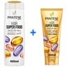 Pantene ProV Hair Super Food 3 Minute Miracle Shampoo 400ml with Conditioner 200 ml