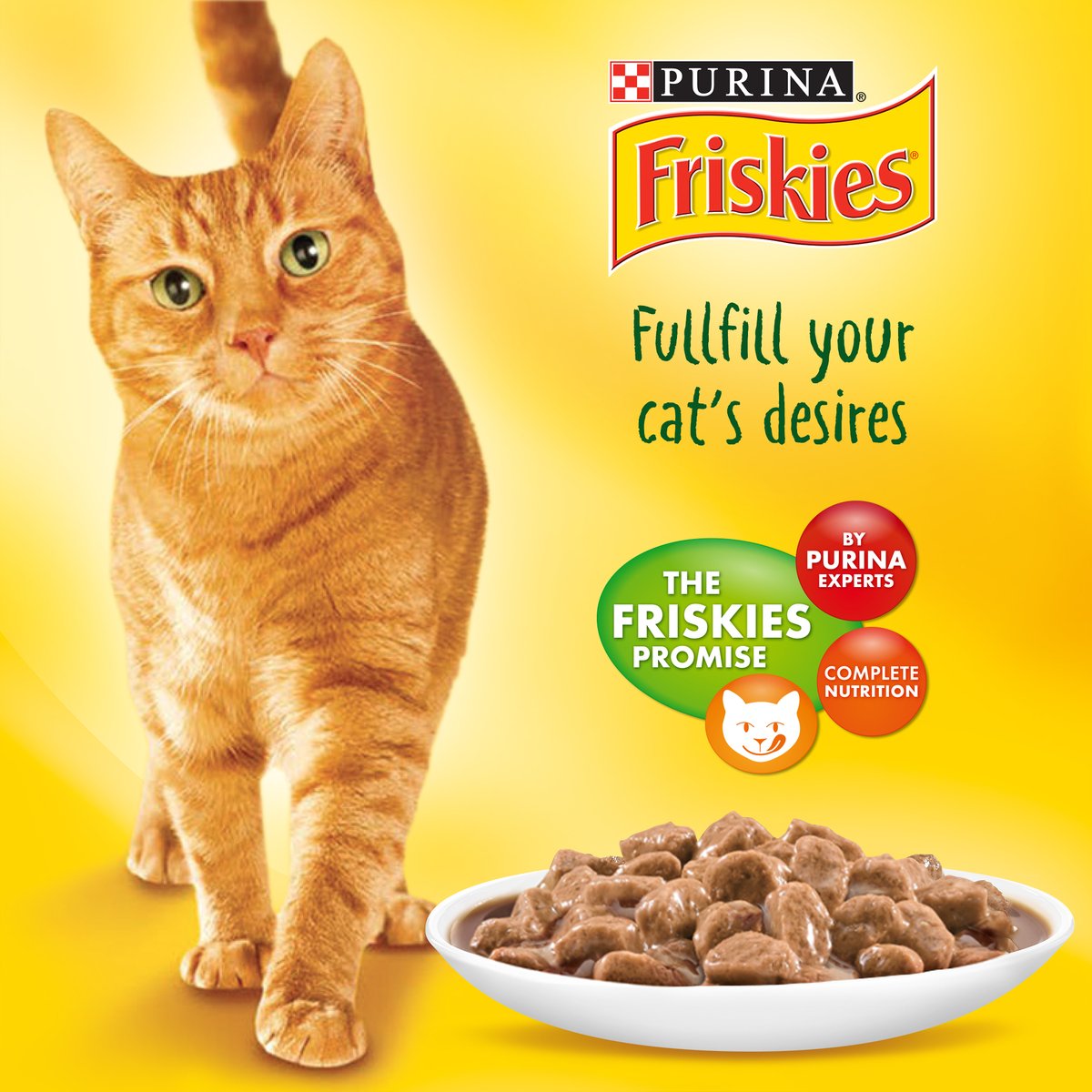 Purina Friskies Duck Chunks in Gravy Wet Cat Food Pouch 85 g
