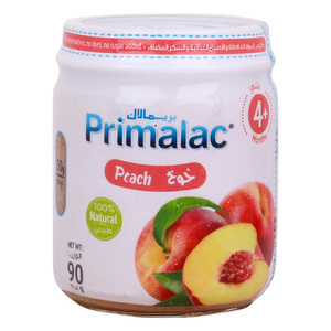 Primalac  Peach Baby Food From 4+ Months 90g