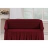 Cannon Sofa Cover 3 Seater Burgundy