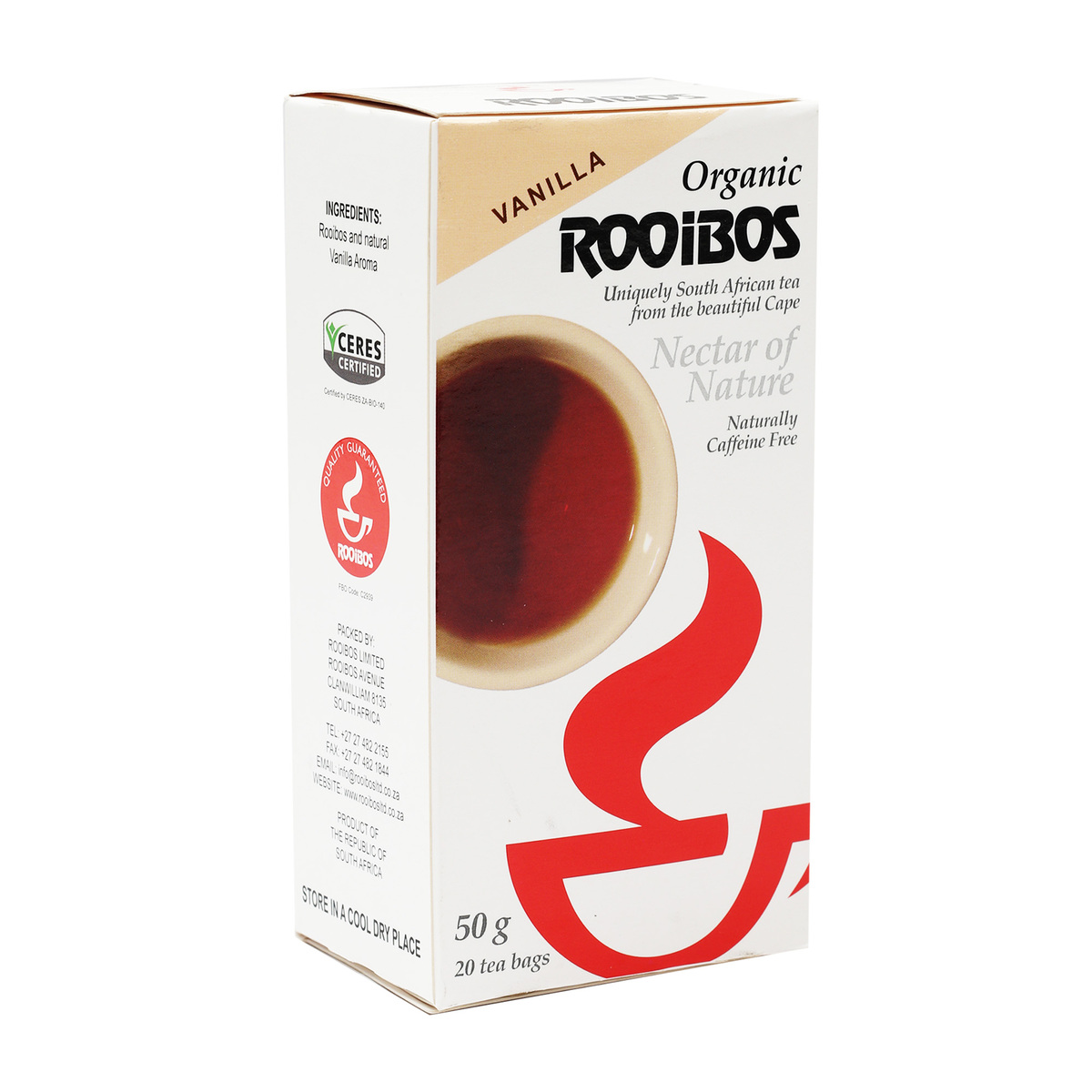 Organic  Rooibos Vanilla Flavour Tea 20 Teabags