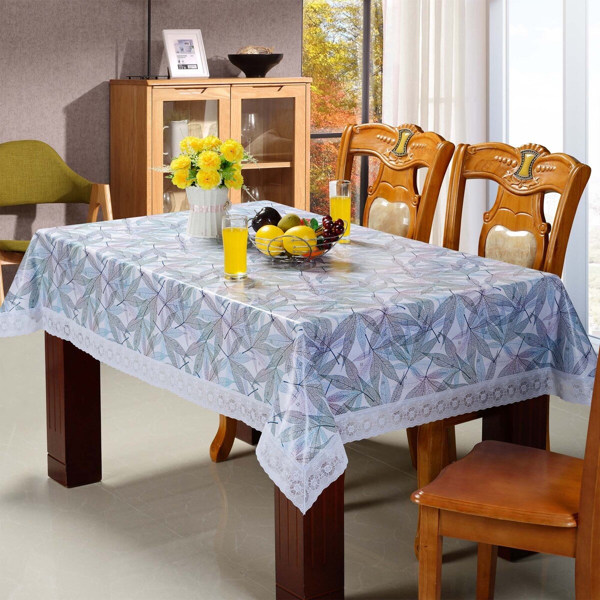 Maple Leaf  Table Cloth Printed Size: W152 x L228cm Assorted Colors & Designs