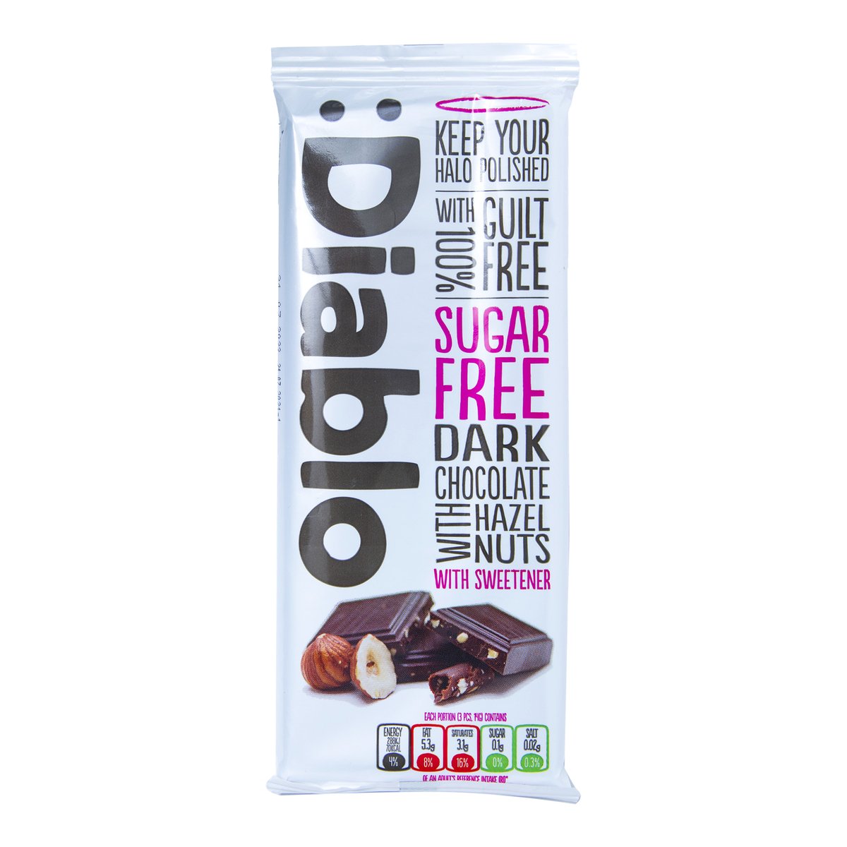 Diablo Dark Chocolate With Hazelnuts 85g