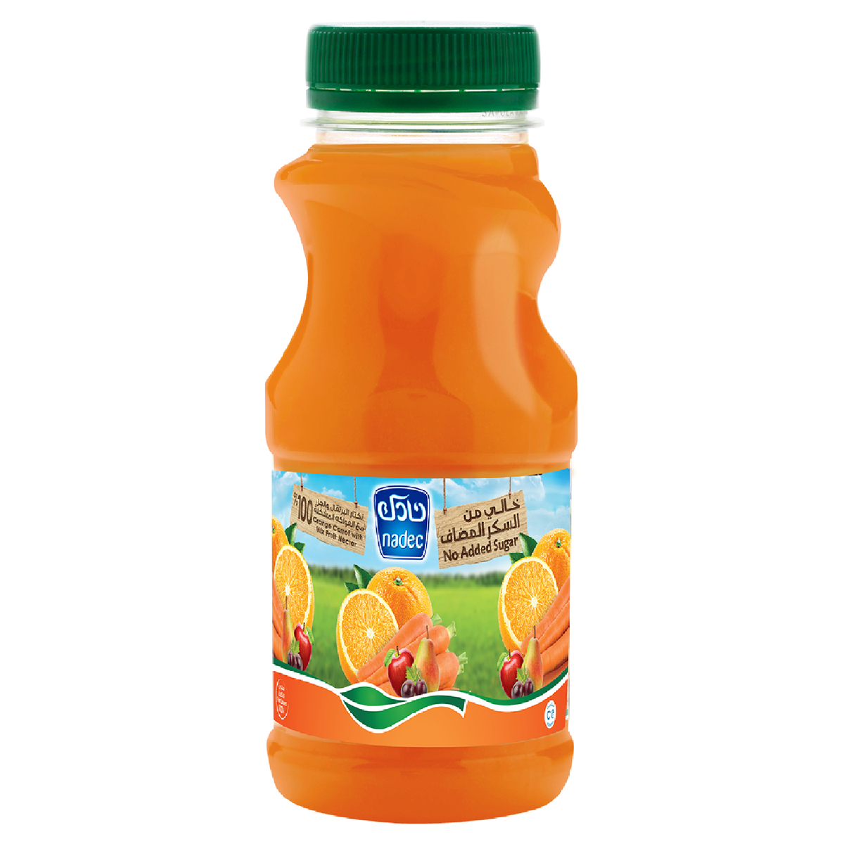 Buy Nadec Orange Carrot Juice with Fruit Mix Nectar 200ml Online at Best Price | Fresh Juice Assorted | Lulu Kuwait in Kuwait