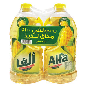 Buy Alfa Corn Oil 2 x 1.5Litre Online at Best Price | Corn Oil | Lulu Kuwait in Kuwait