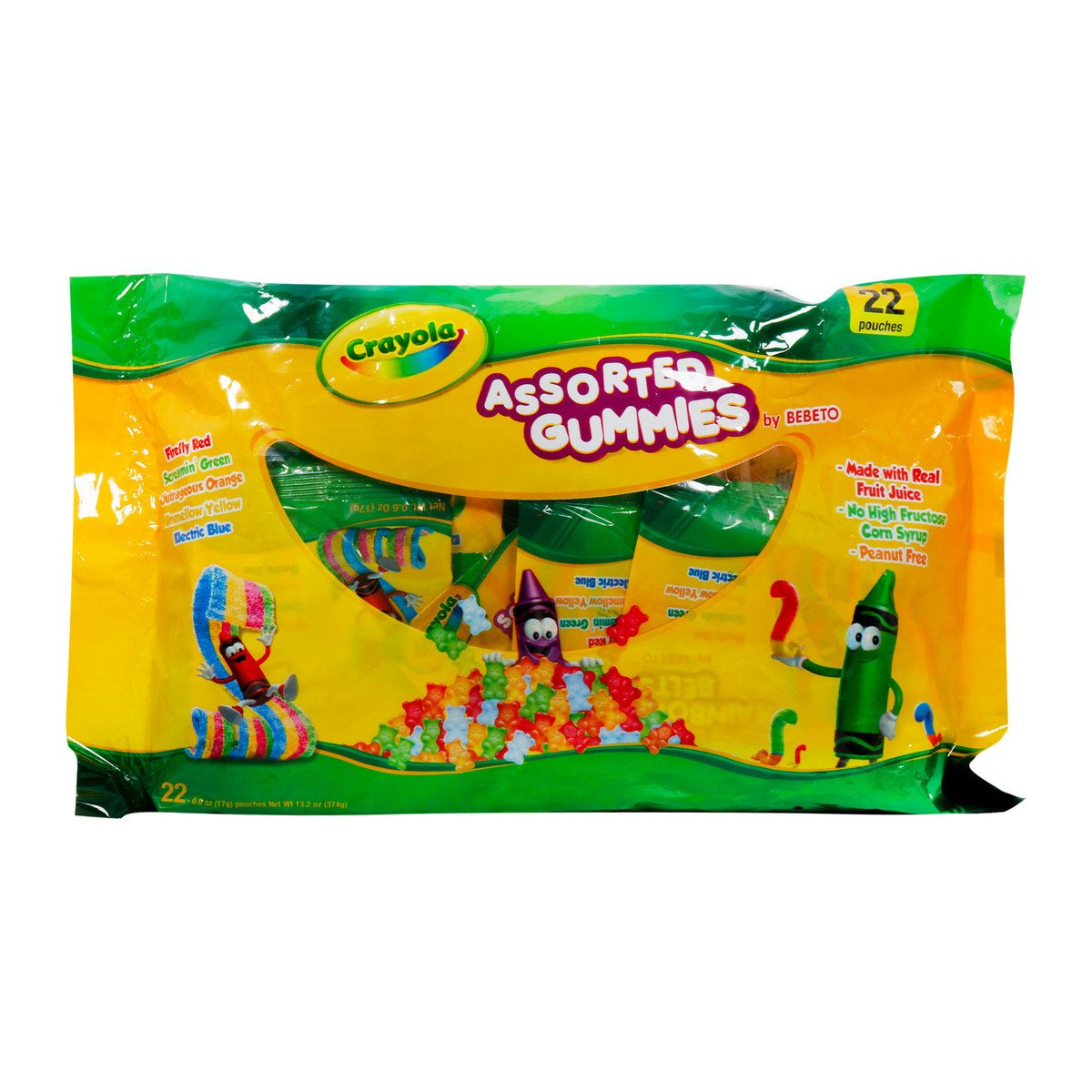 Crayola Assorted Gummies By Bebeto 374 g