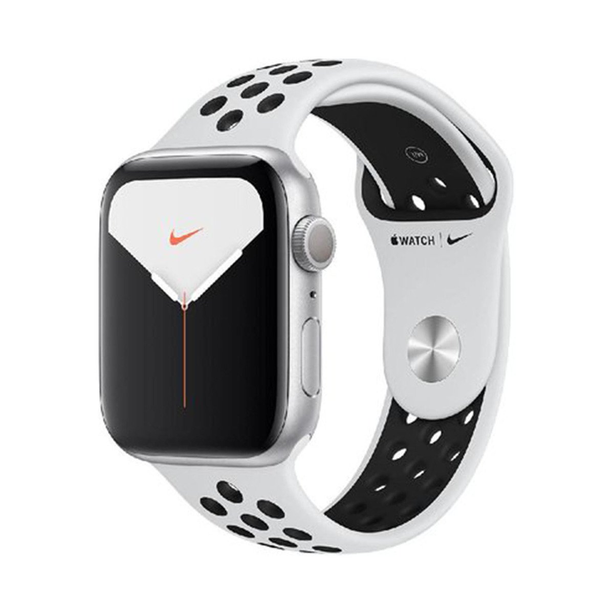 Apple Watch Nike Series 5 MX3V2AE GPS, 44mm Silver Aluminium Case with Pure Platinum/Black Nike Sport Band