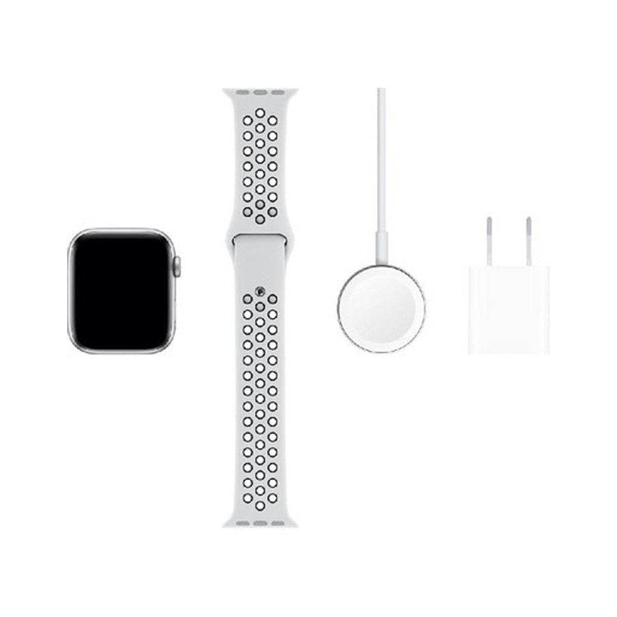 Apple Watch Nike Series 5 MX3V2AE GPS, 44mm Silver Aluminium Case with Pure Platinum/Black Nike Sport Band