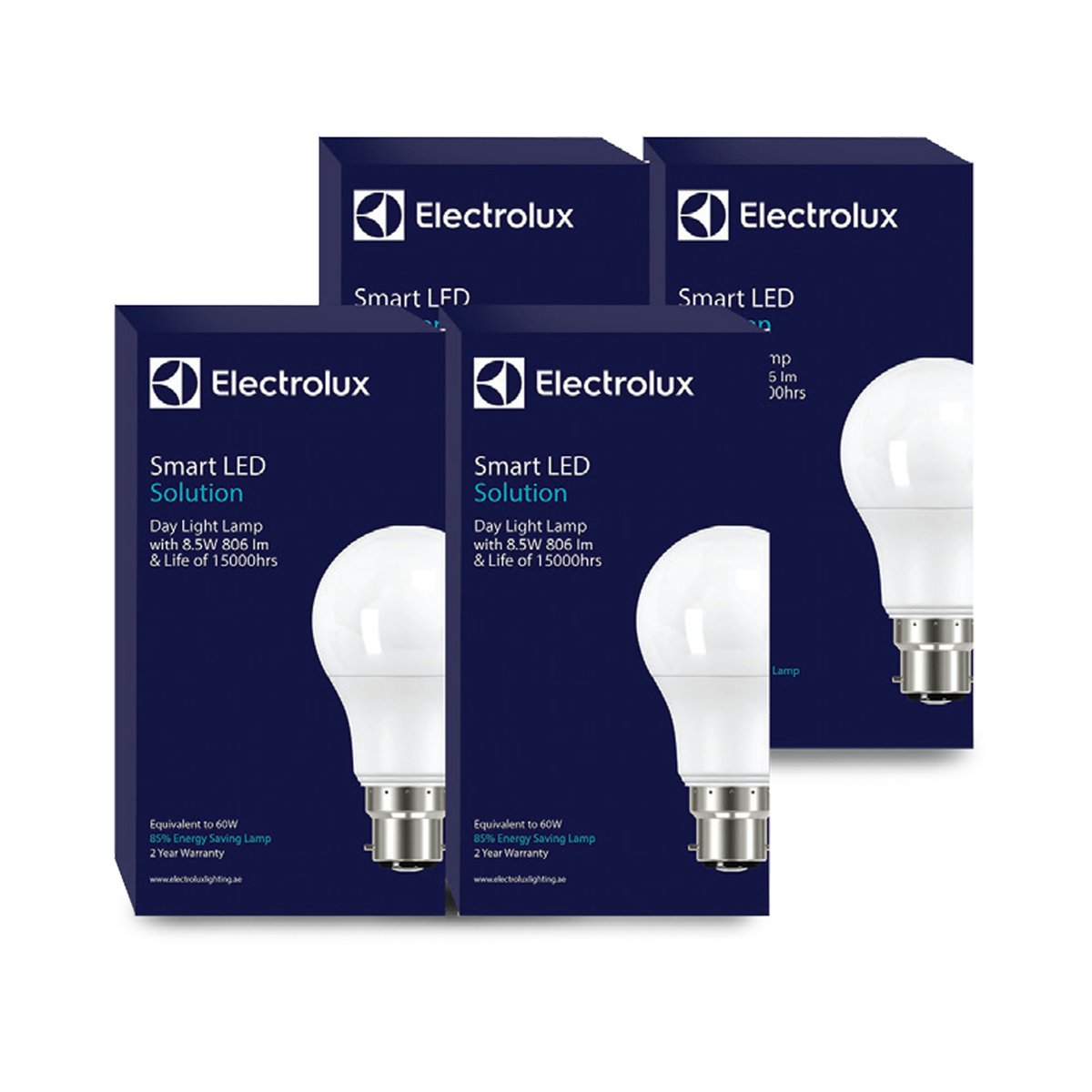 Electrolux LED Bulb B22 8.5W 4pcs A60 CDL