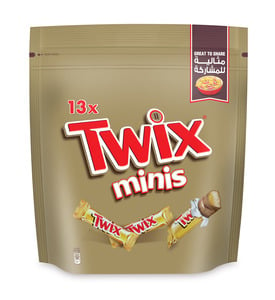 Buy Twix Minis Chocolate 13 pcs 260 g Online at Best Price | Chocolate Bags | Lulu Kuwait in UAE