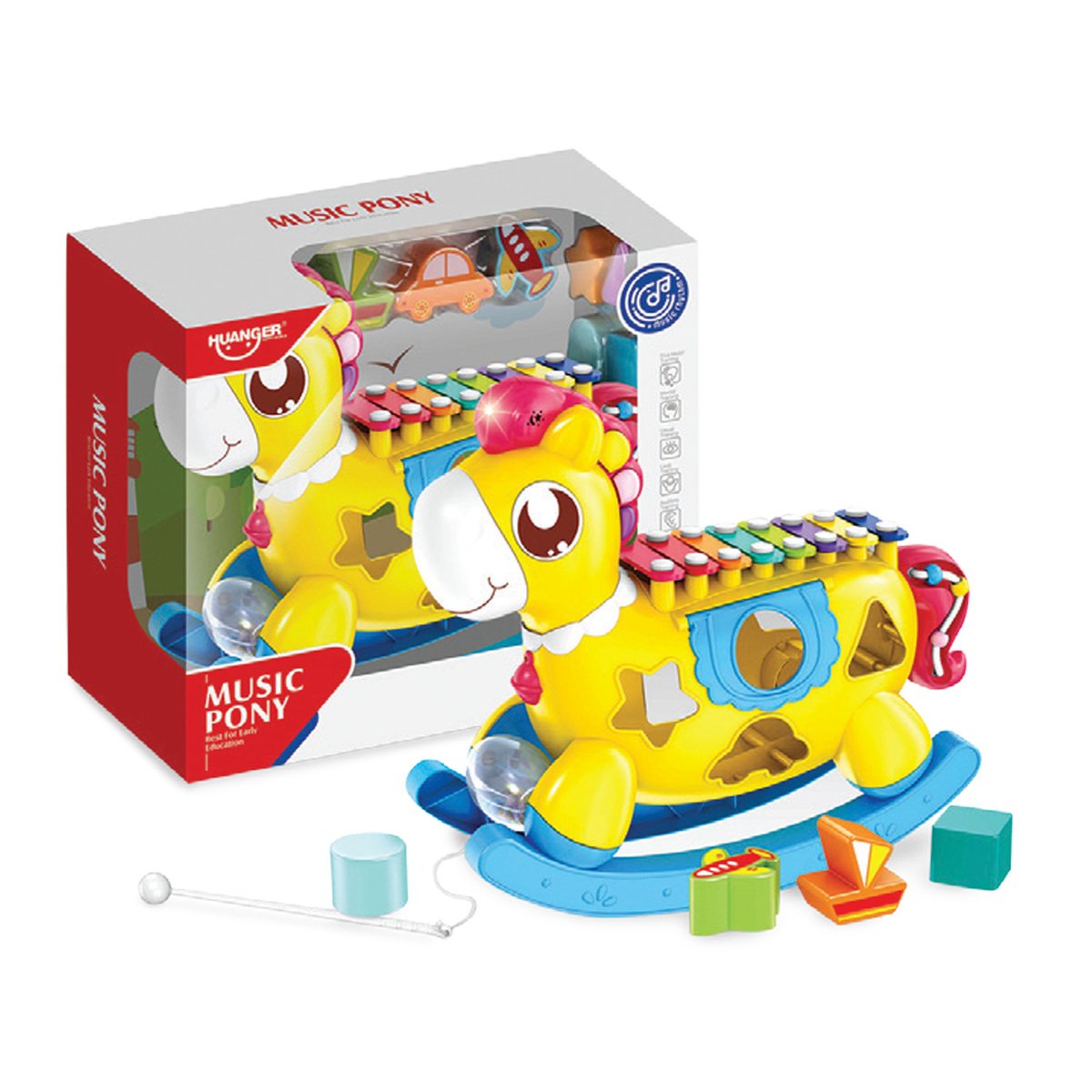 First Step Baby Music Pony With Block HE8025