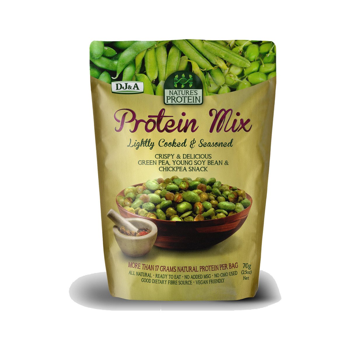دي جي & ايه بروتين طبيعي مزيج من الخضروات المتبلة والمطهوة قليلاً 70جم