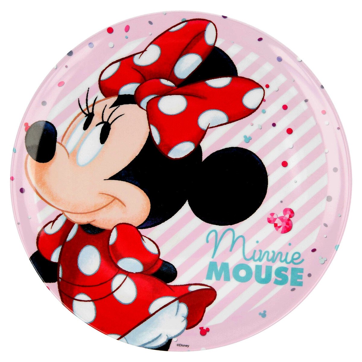 Minnie Mouse Melamine Plate Without Rim 18858