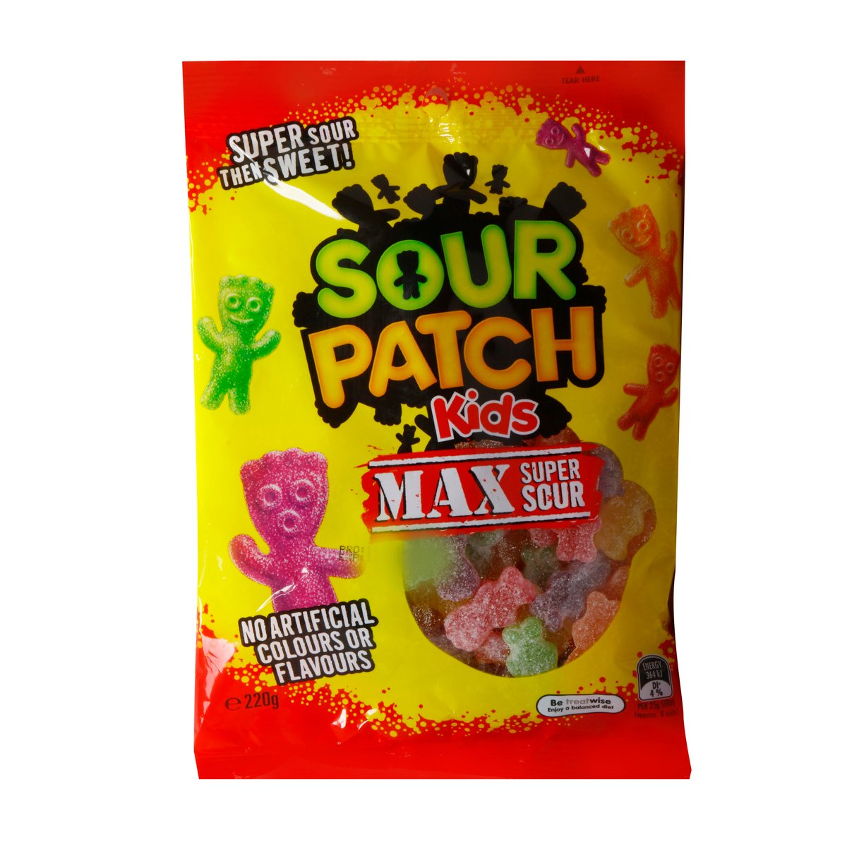 The Natural Confectionary Co.  Sour Patch Max Super Sour Kids Jelly 220g