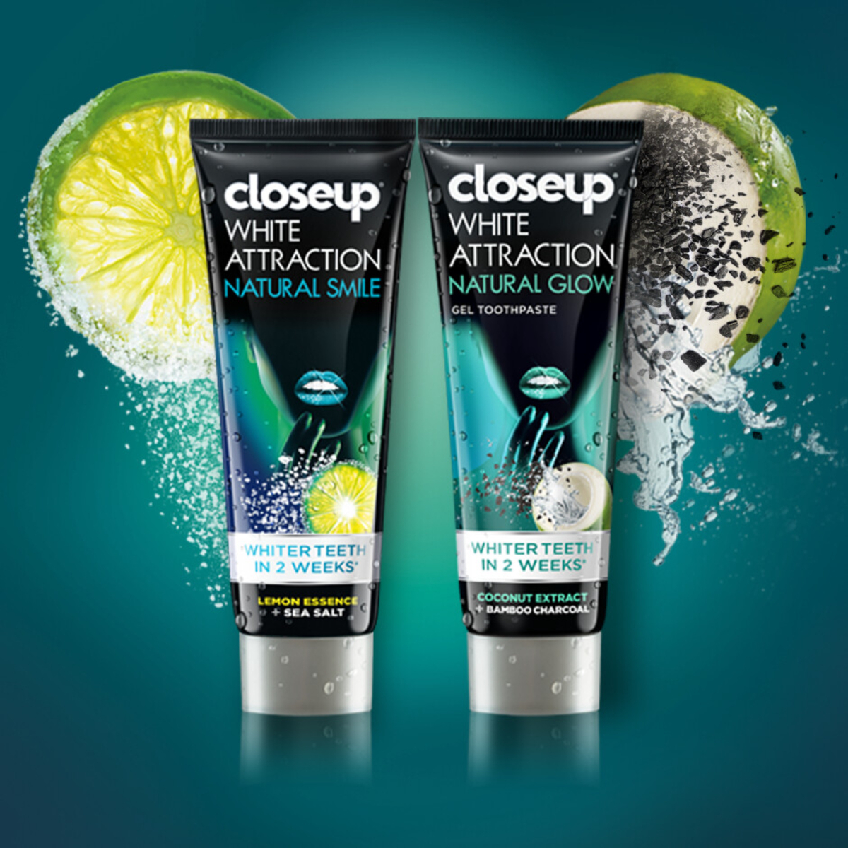 Closeup White Attraction Toothpaste Coconut Extract & Bamboo Charcoal 75ml