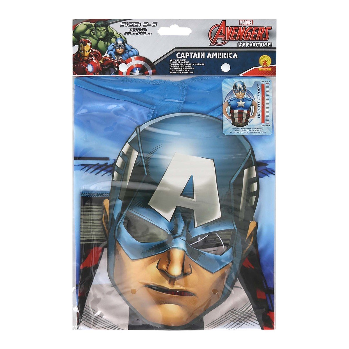 Avengers Captian America Party Costume 620969 Size 3-6Y