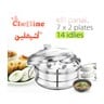 Chefline Stainless Steel Idly Pot 2Plates 14's IND