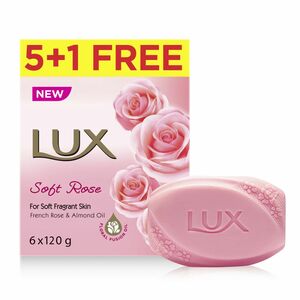 Lux Soft Rose Bar Soap 120 g 5+1