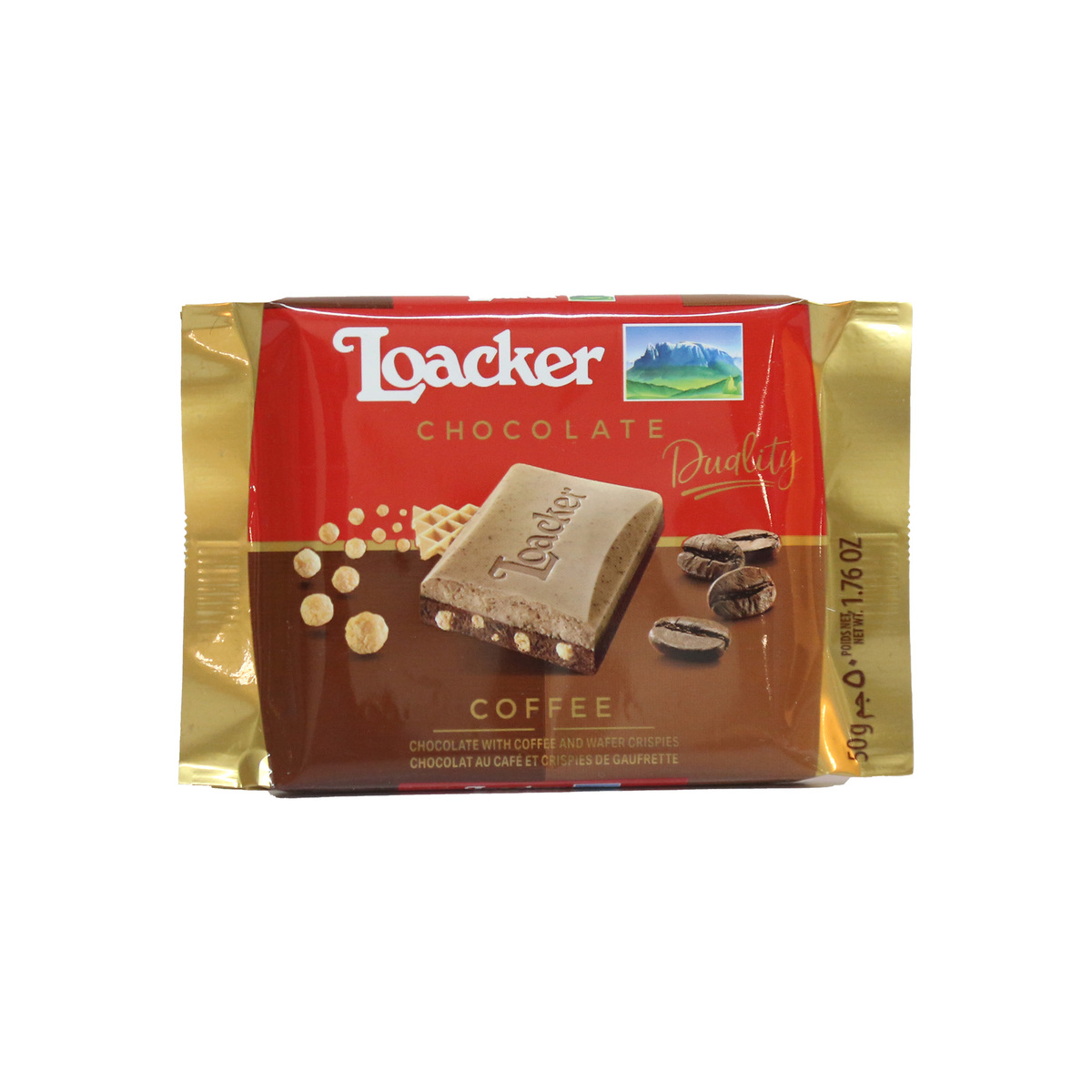 Loacker Chocolate With Coffee & Wafer Crispies 50g