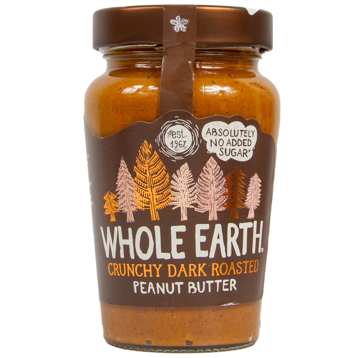 Whole Earth Crunchy Dark Roasted Peanut Butter 340 g