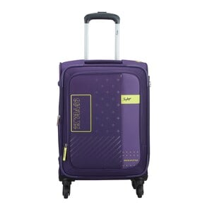 Skybags Tetris 4Wheel Soft Trolley 55cm Purple