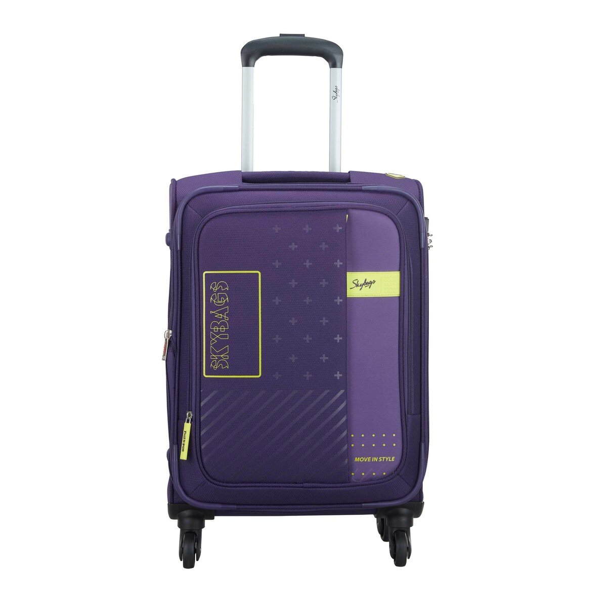Skybags Tetris 4 Wheel Soft Trolley, 66 cm, Purple